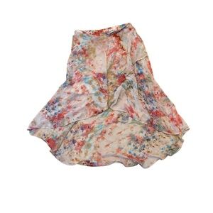 WILLOW & CLAY Floral High-Low Flowy Skirt Size M NWT